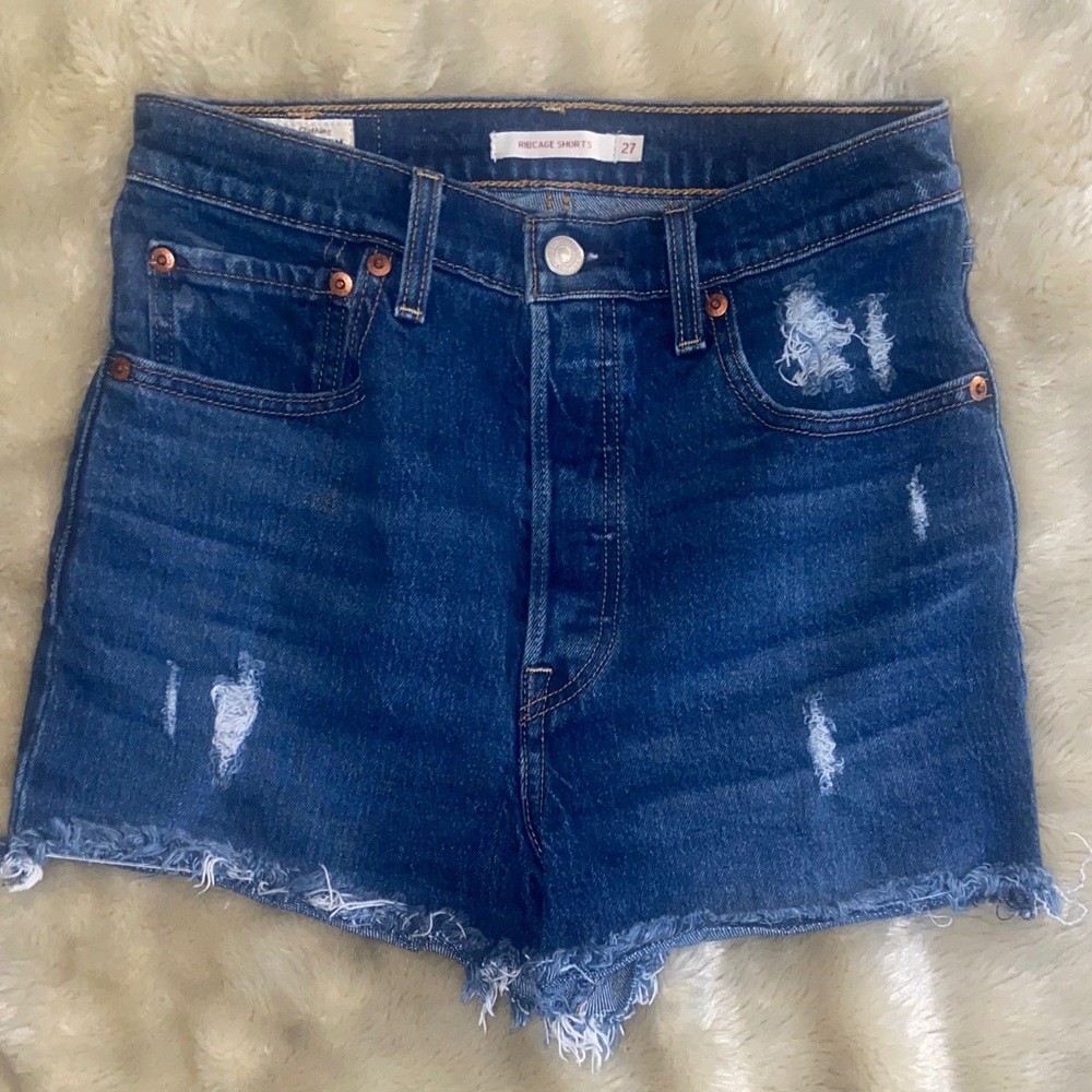 Levi's Premium Denim with Gold Stitching - Dark Blue